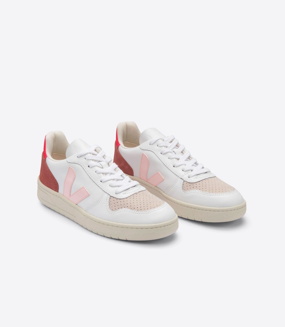 Veja Sneakers Womens - V-10 Leather - White - 6951PEJWZ